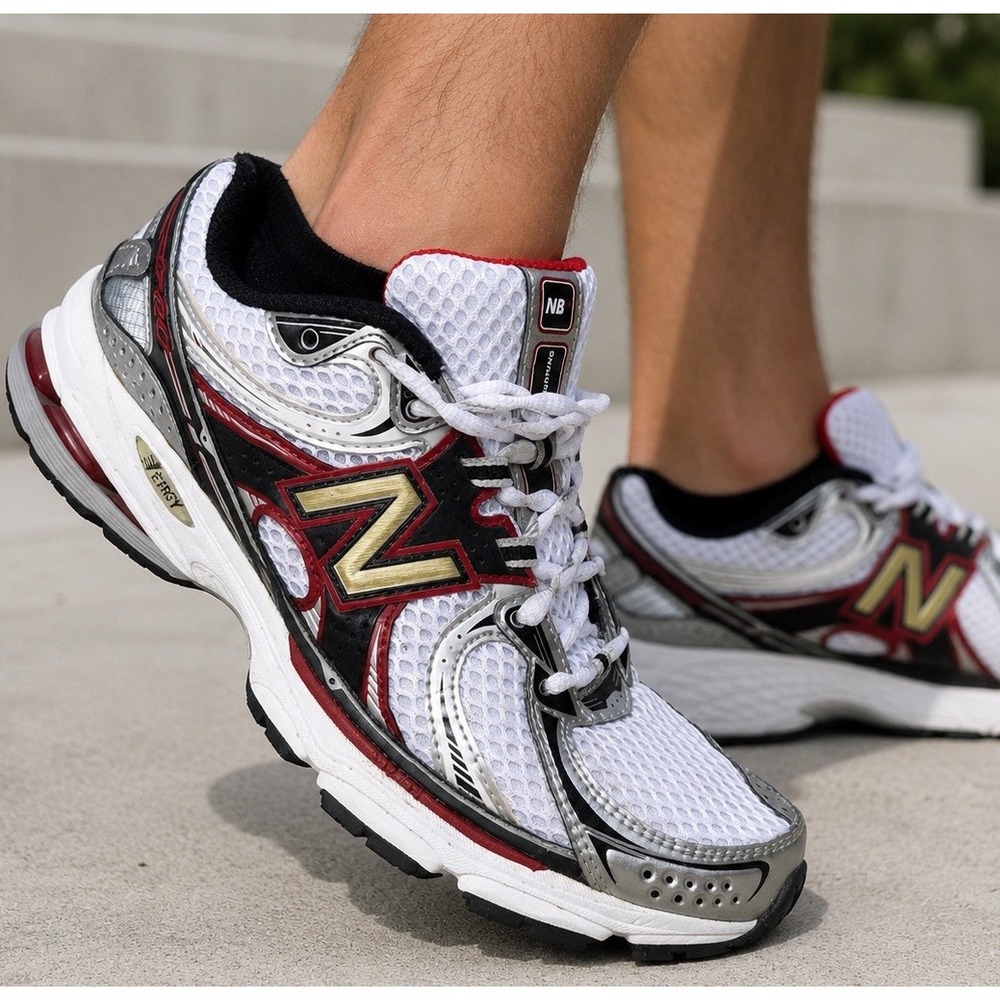 New Balance 760 Stability Silver White Gold Sneakers Mens 10 D Running MR760SR